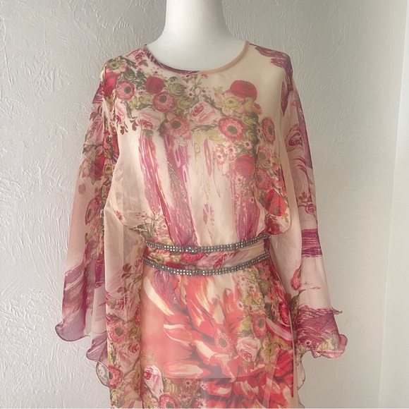 Lilusa Boho Dress Maxi Beach Cover Up Floral - Picture 3 of 14